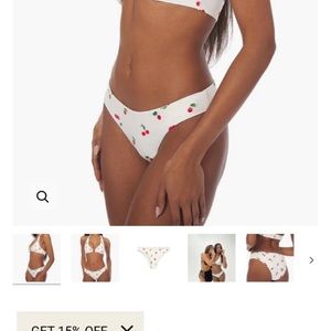 WeWoreWhat Low Rise Cherries Bikini Bottoms